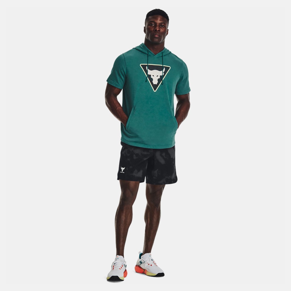 Under Armour Project Rock Terry Ανδρικό T-Shirt με Κουκούλα