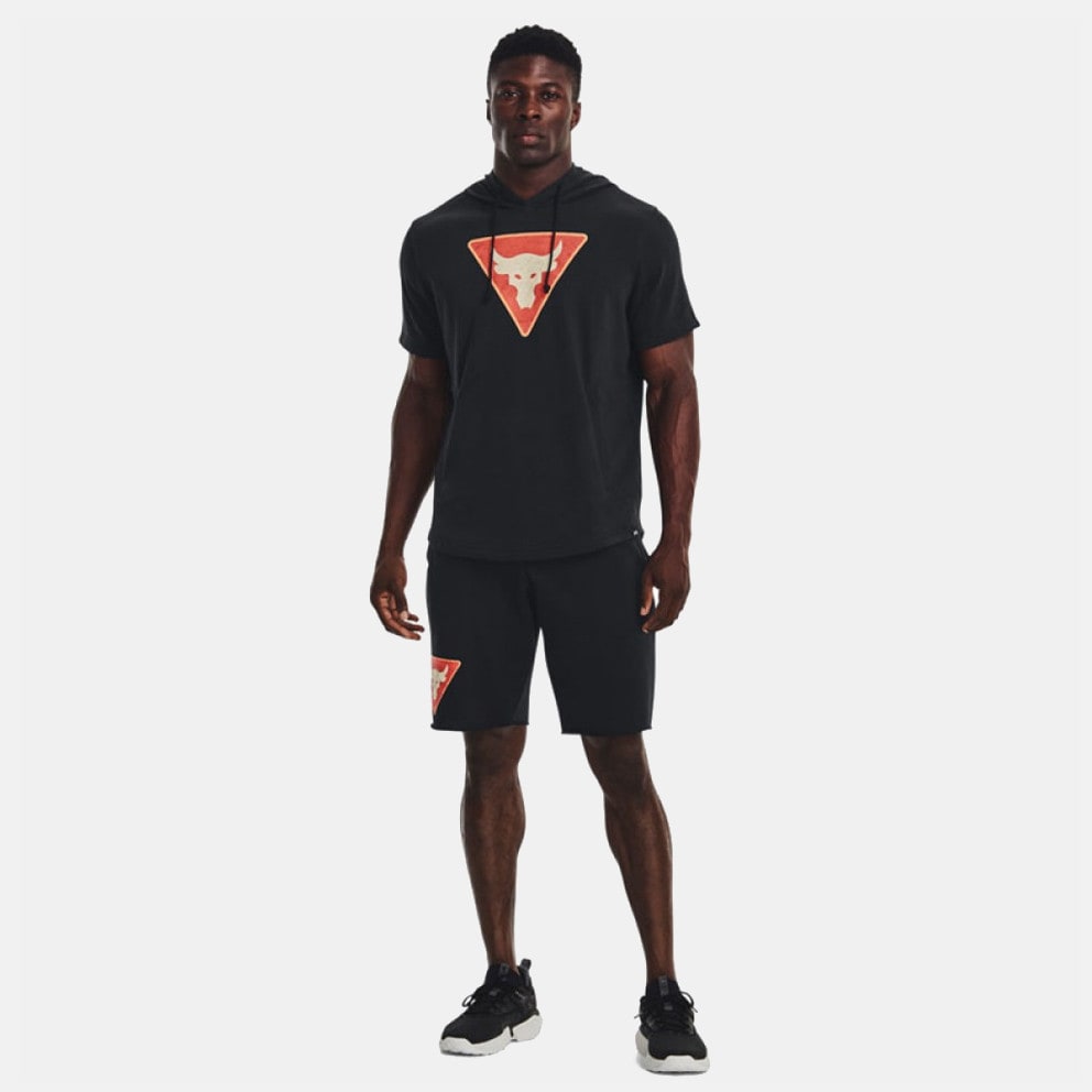 Under Armour Project Rock Terry Ανδρικό T-Shirt με Κουκούλα