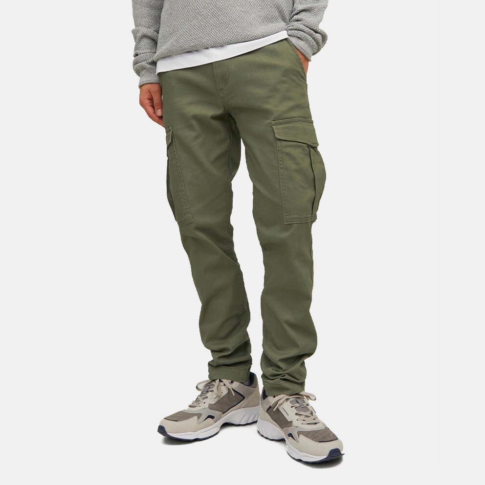 Jack & Jones Black Cuffed Cargo Trousers | New Look