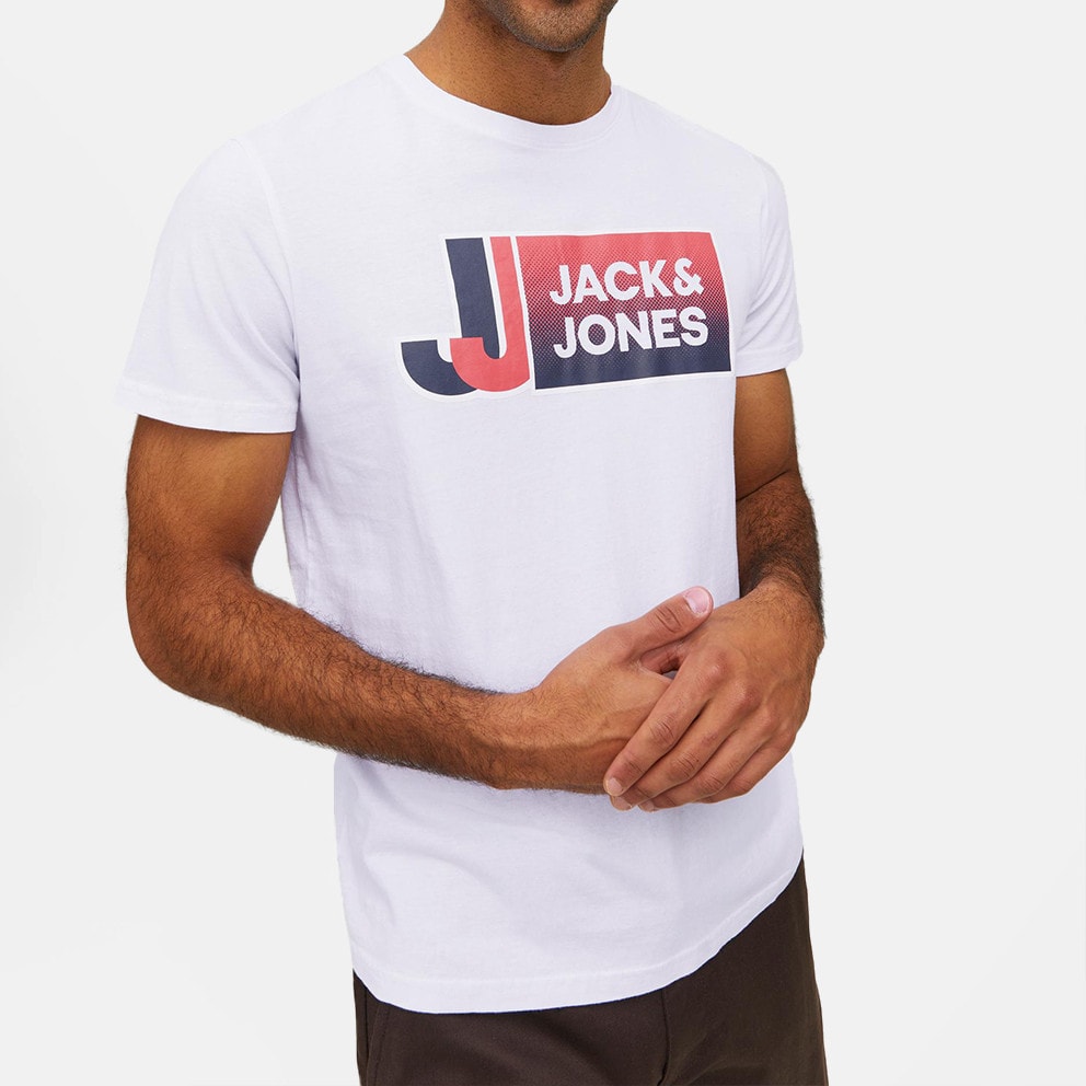 Jack & Jones White Tropicana Logo T-Shirt