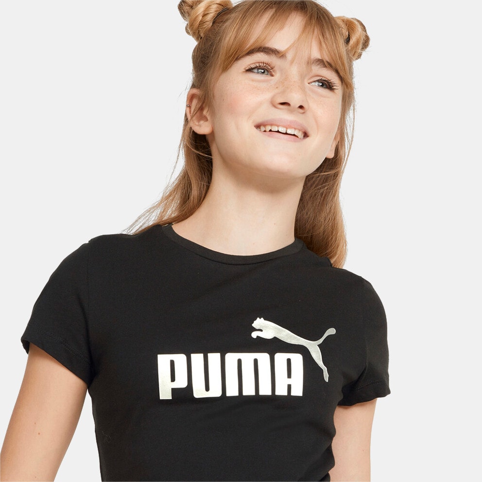 01 - Puma Valencia Home Kids\' Black T shirt Mens - Puma Shirt Logo Essentials+ 846953 2022 2023 