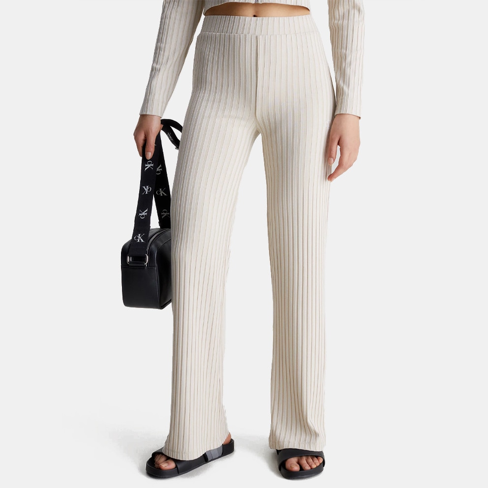 Calvin Klein Ribbed Jersey Flared Γυναικείο Παντελόνι Φόρμας