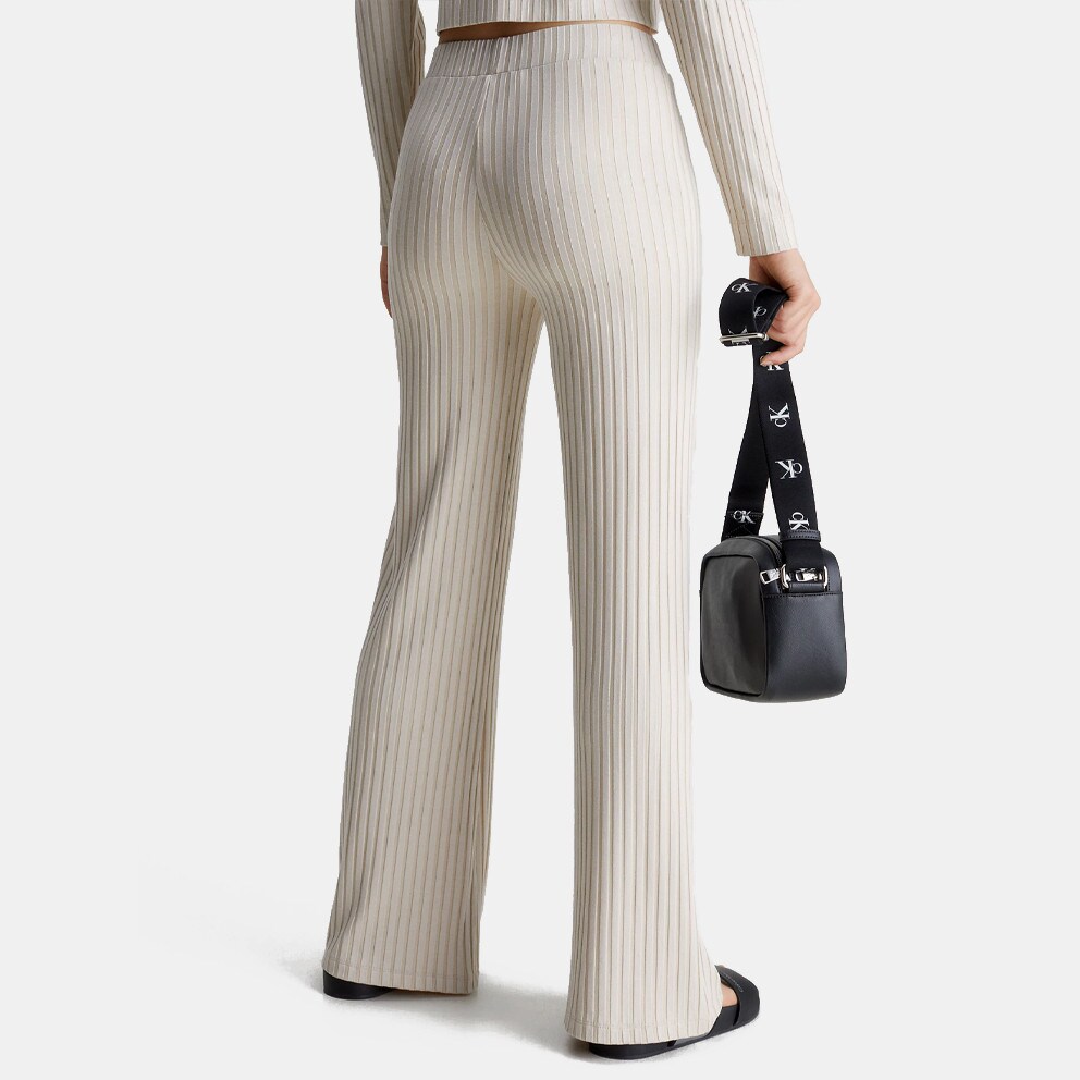 Calvin Klein Ribbed Jersey Flared Γυναικείο Παντελόνι Φόρμας