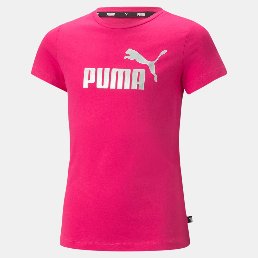 64 - Puma Essentials+ Logo Kids\' T - shirt Pink 846953 - Puma Evostripe 8  Dk Korte Broek