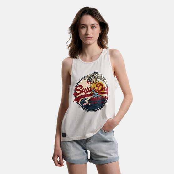 Superdry Ovin Vintage Vl Narrative Vest Γυναικείο Αμάνικο T-Shirt