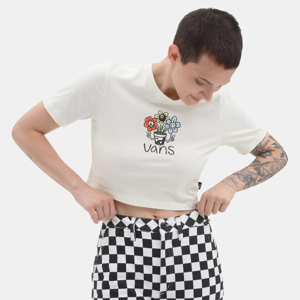 Vans Peace Pot Cropped Women s T Shirt White VN0003KRFS81 vans