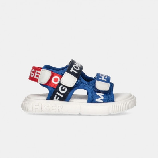 Tommy Jeans Logo Velcro Kids' Sandals Multicolor - Y255 - 32899 - 1590 - Marineblaue Kappe mit klassischem Logo