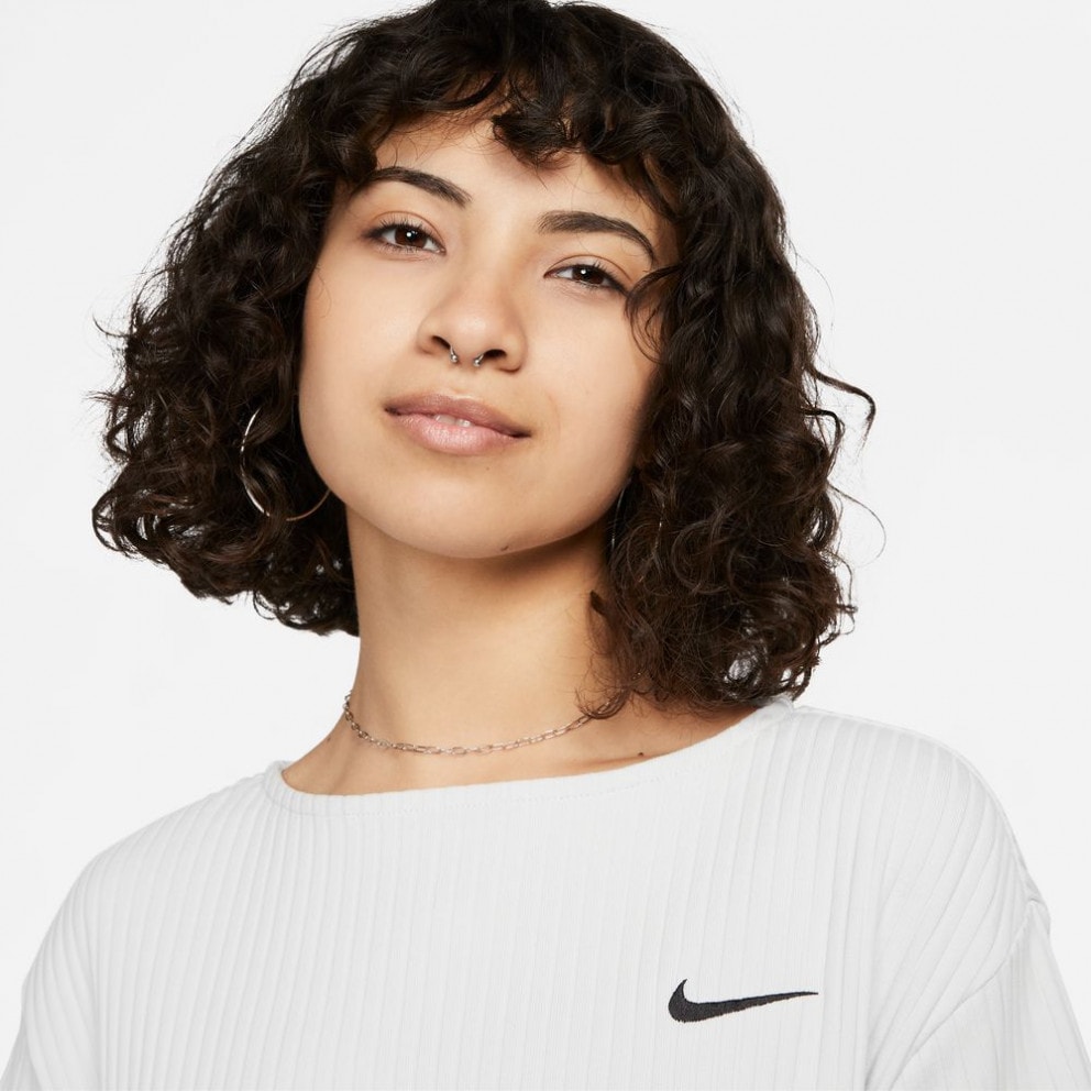 Nike Sportswear Rib Jersey Women's Cropped T-shirt White DV7870-025