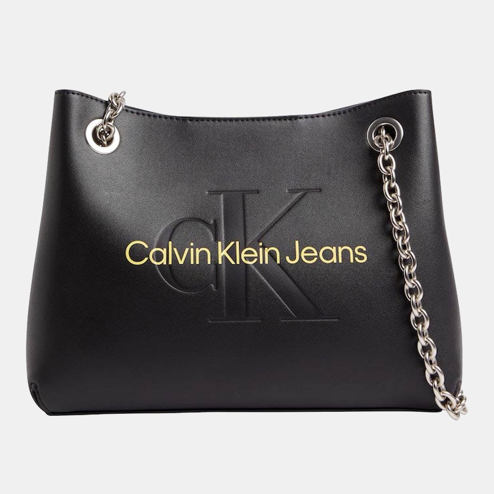 Calvin Klein Jeans RE-LOCK SHOULDER BAG MD Black - Fast delivery