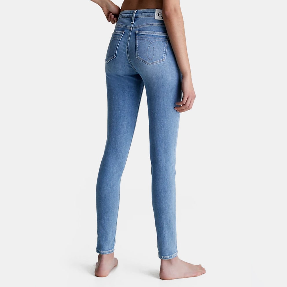 Calças Calvin Klein Heather preto - Calvin Klein Mid Rise Women's Skinny  Jean Blue J20J220617 - 1A430