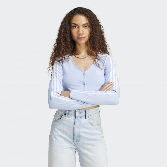 adidas Originals Adicolor Classics 3-Stripes Button Long Sleeve Tee