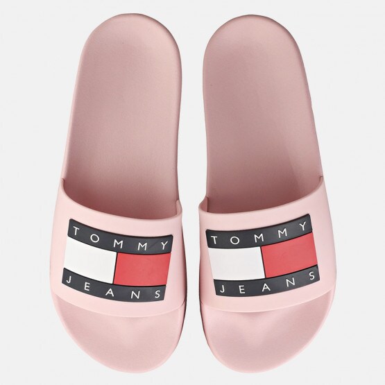 Tommy Jeans Flag Pool Women's Slides Pink EN0EN02115-TH2