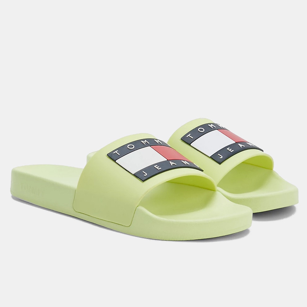 Tommy Jeans Flag Pool Women s Slides Green EN0EN02115 MSA Relogio Tommy Hilfiger Masculino Aco 179