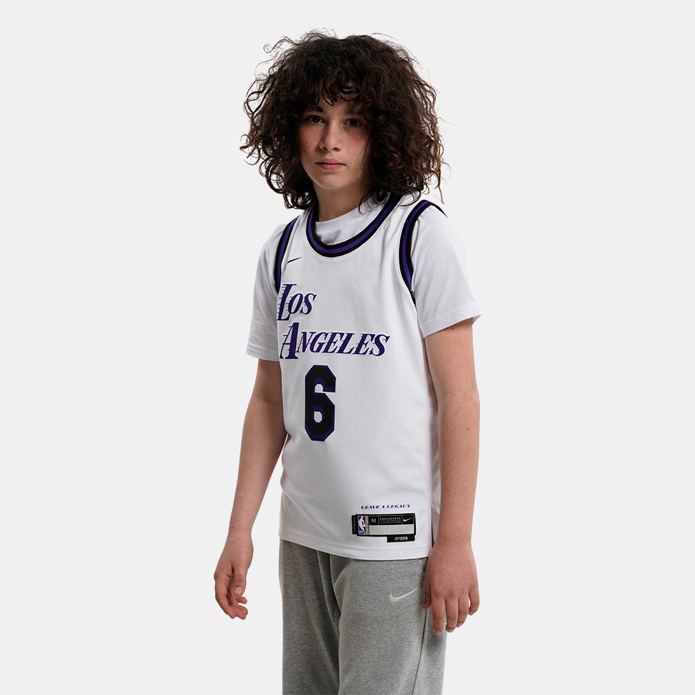 Nike ΝΒΑ LeBron James Los Angeles Lakres City Edition Swingman Dri-FIT Kids' Jersey