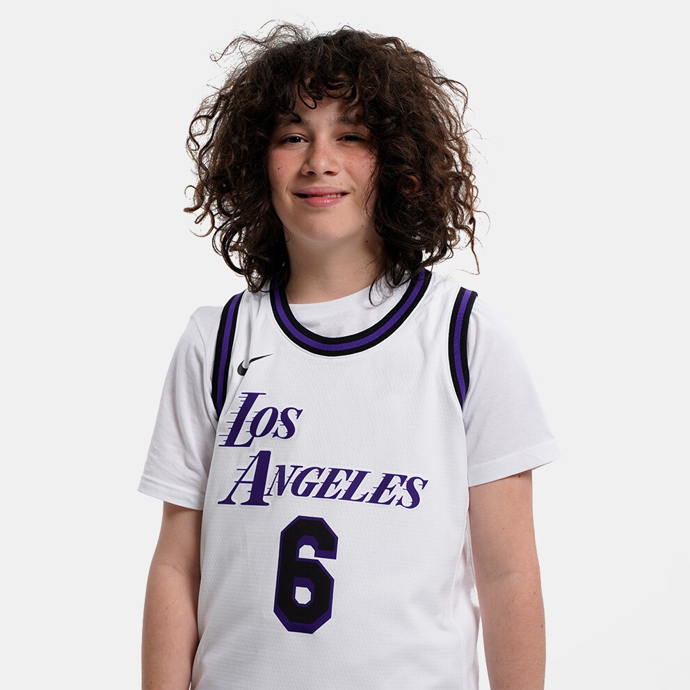 Nike ΝΒΑ LeBron James Los Angeles Lakres City Edition Swingman Dri-FIT Kids' Jersey