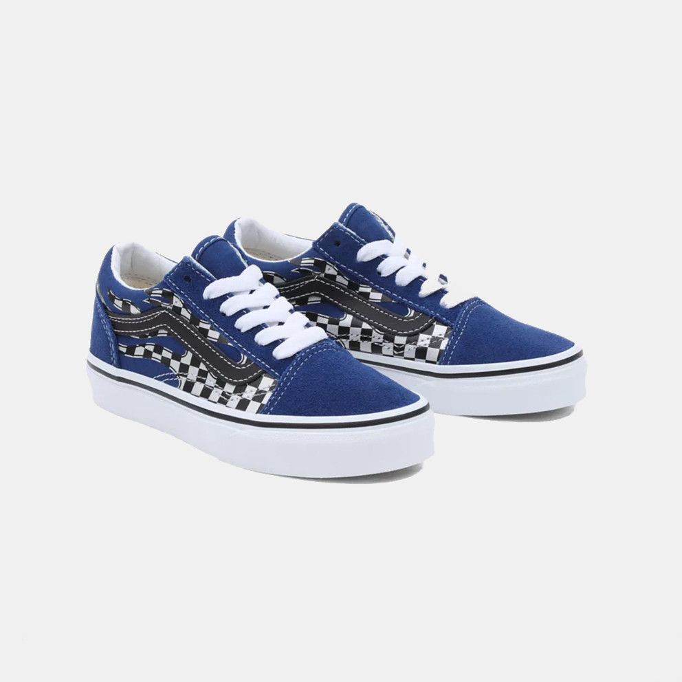 Vans Old Skool Reflect Check Flame Kid's Shoes