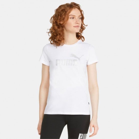 02 PS Puma Metallic Wild T shirt Women\'s Puma Mayze White - Fille - Logo - 848303 Ess+