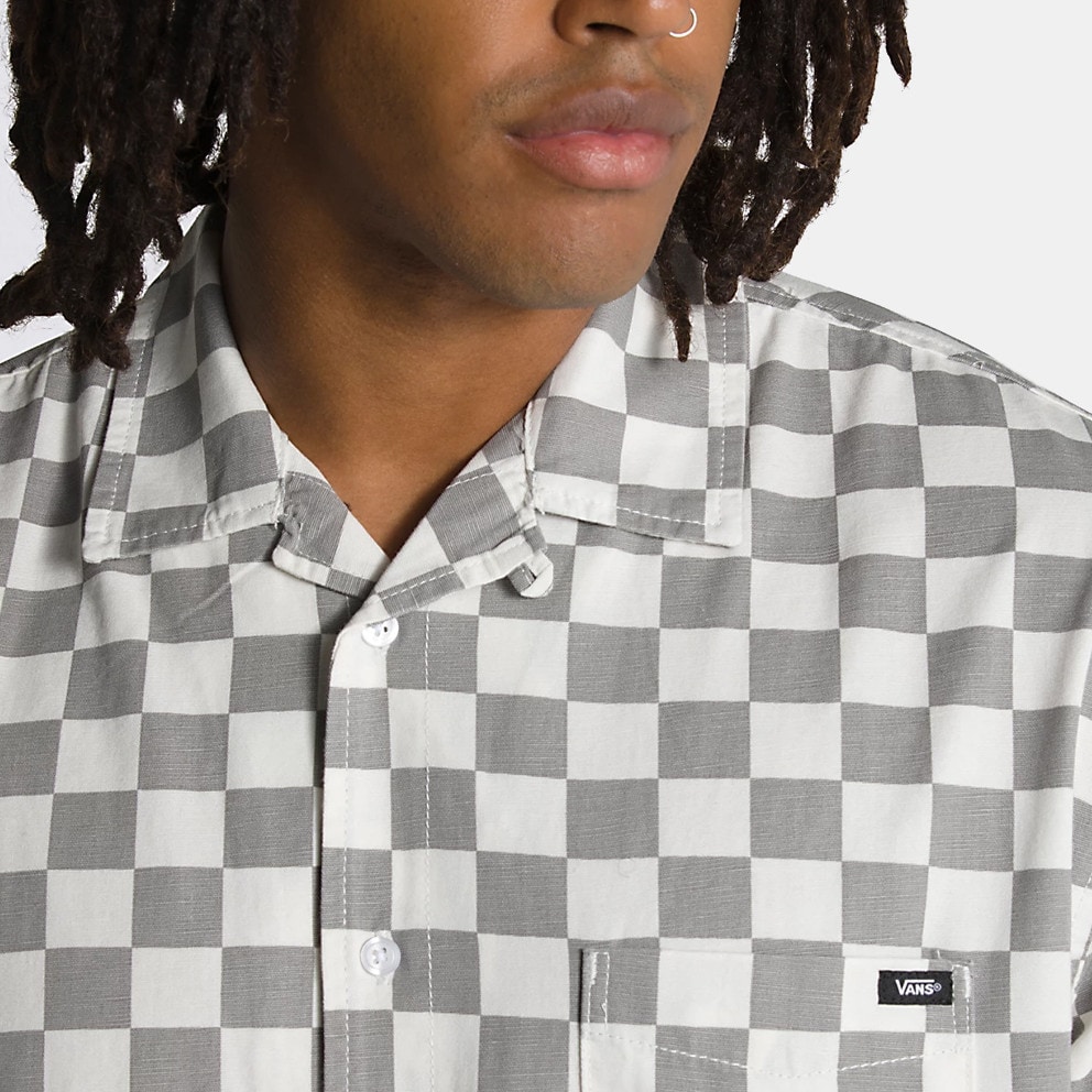 Vans Checkerboard Men s Short Sleeved Shirt White Grey VN0007XBWHT1