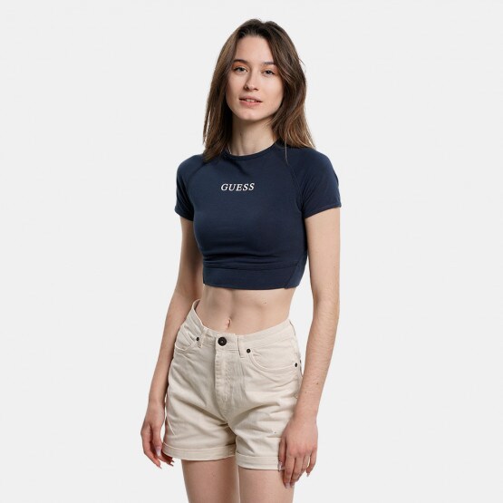 Guess Aline Eco Stretch Γυναικείο Cropped T-shirt