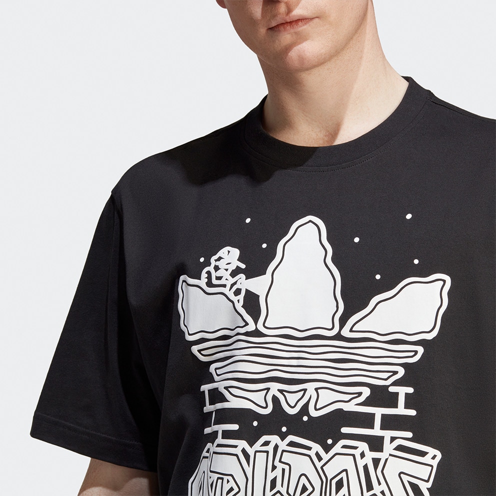 adidas Originals STRIPES TEE UNISEX - T-shirt imprimé - black/noir