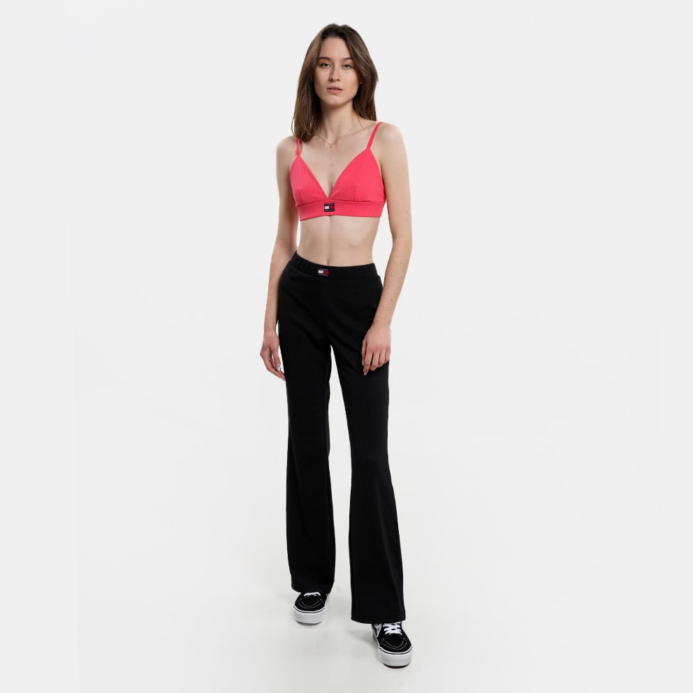 Tommy Jeans Badge Cropped Rib Knit Women's Bralette