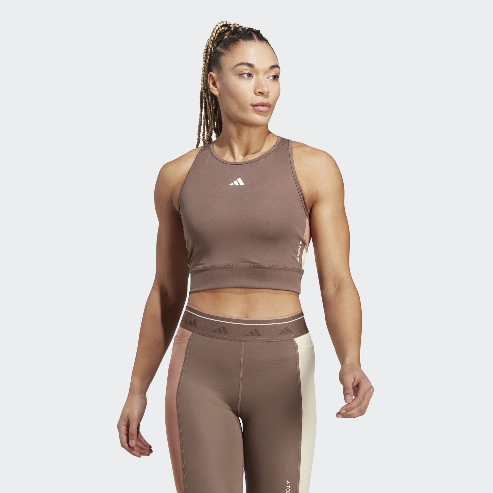 adidas Techfit Colorblock Crop Tank Top (9000146668_66167)
