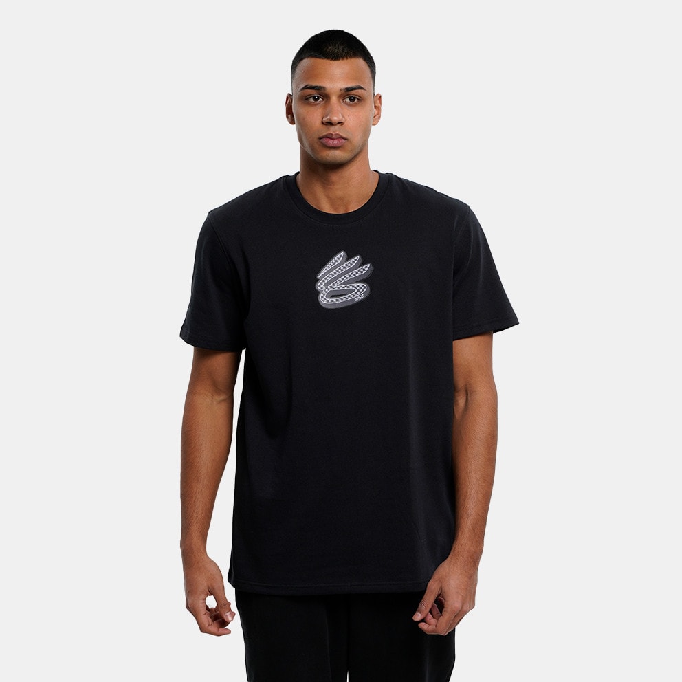 Printed T-shirt - Black/Basketball players - Men