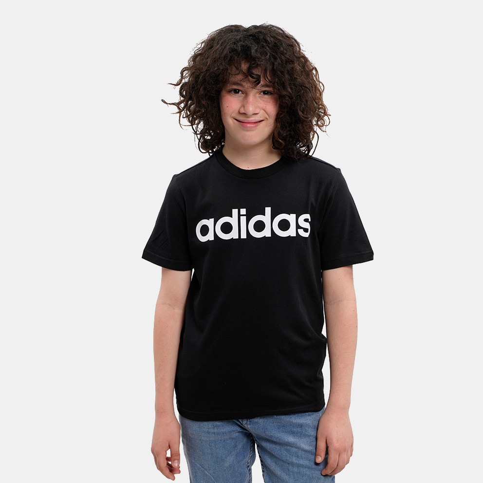 adidas time seeulater black and white background design - adidas time  Performance Liner Kids' T - shirt Black HR6400