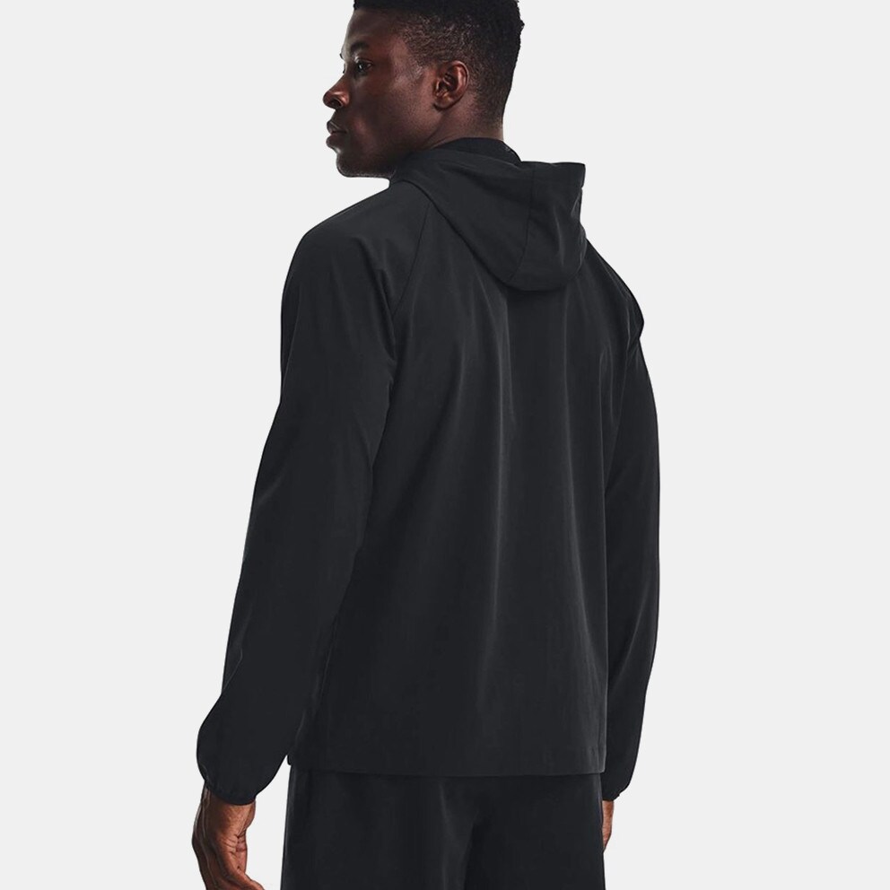 001 - Under Armour Ua Stretch Woven Men's Windbreaker Black 1377171 - Under  Armour Abc Camo Erkek Haki Tu002DShirt