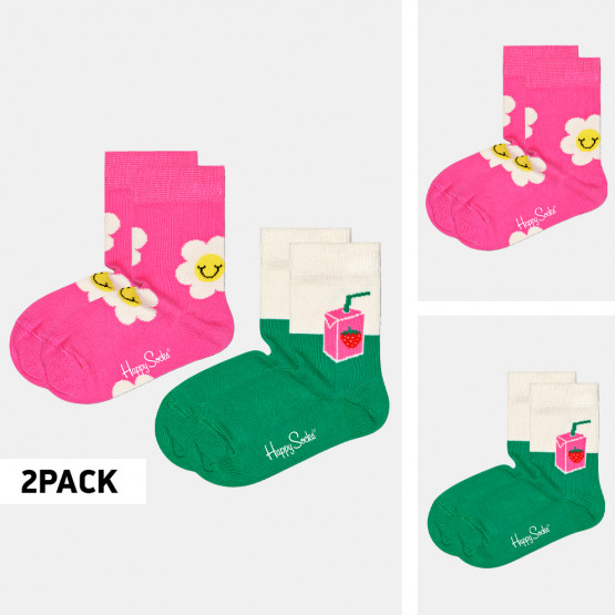 Happy Socks 2-Pack Smiley Daisy Kids' Socks