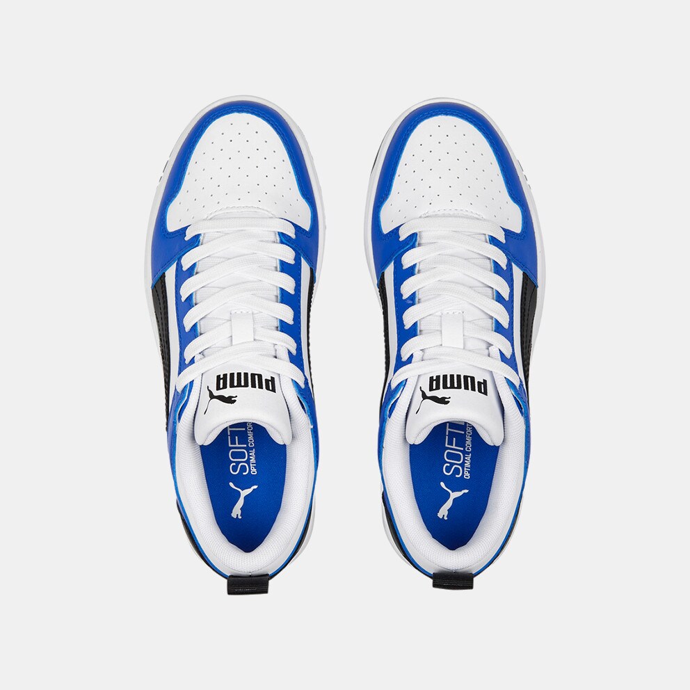 Puma Rebound Layup Kids Shoes white black blue 370490 19