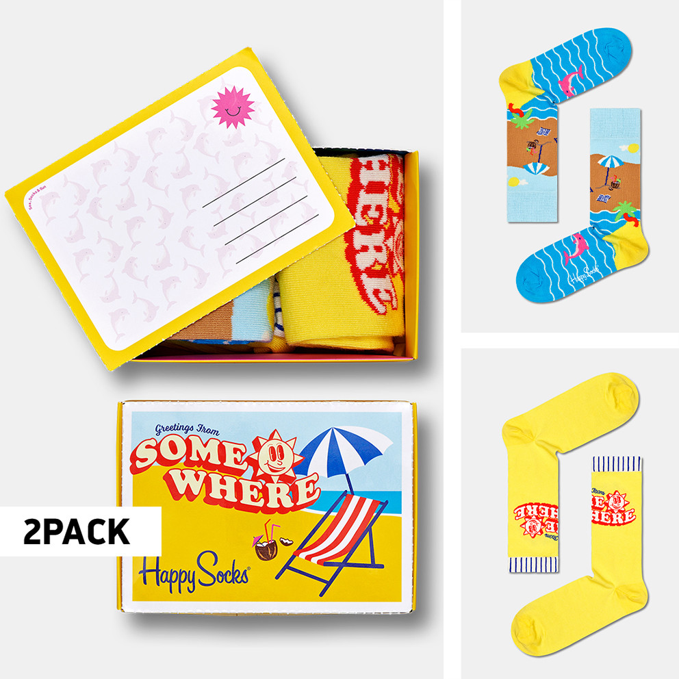 Happy Socks 2-Pack Wish You Were Here Socks Gift S (9000147224_2074)