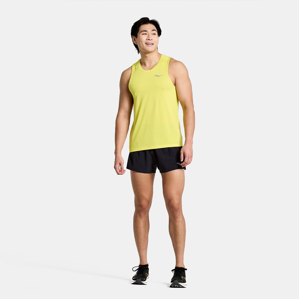 Saucony Stopwatch Singlet Ανδρική Αμάνικη Μπλούζα