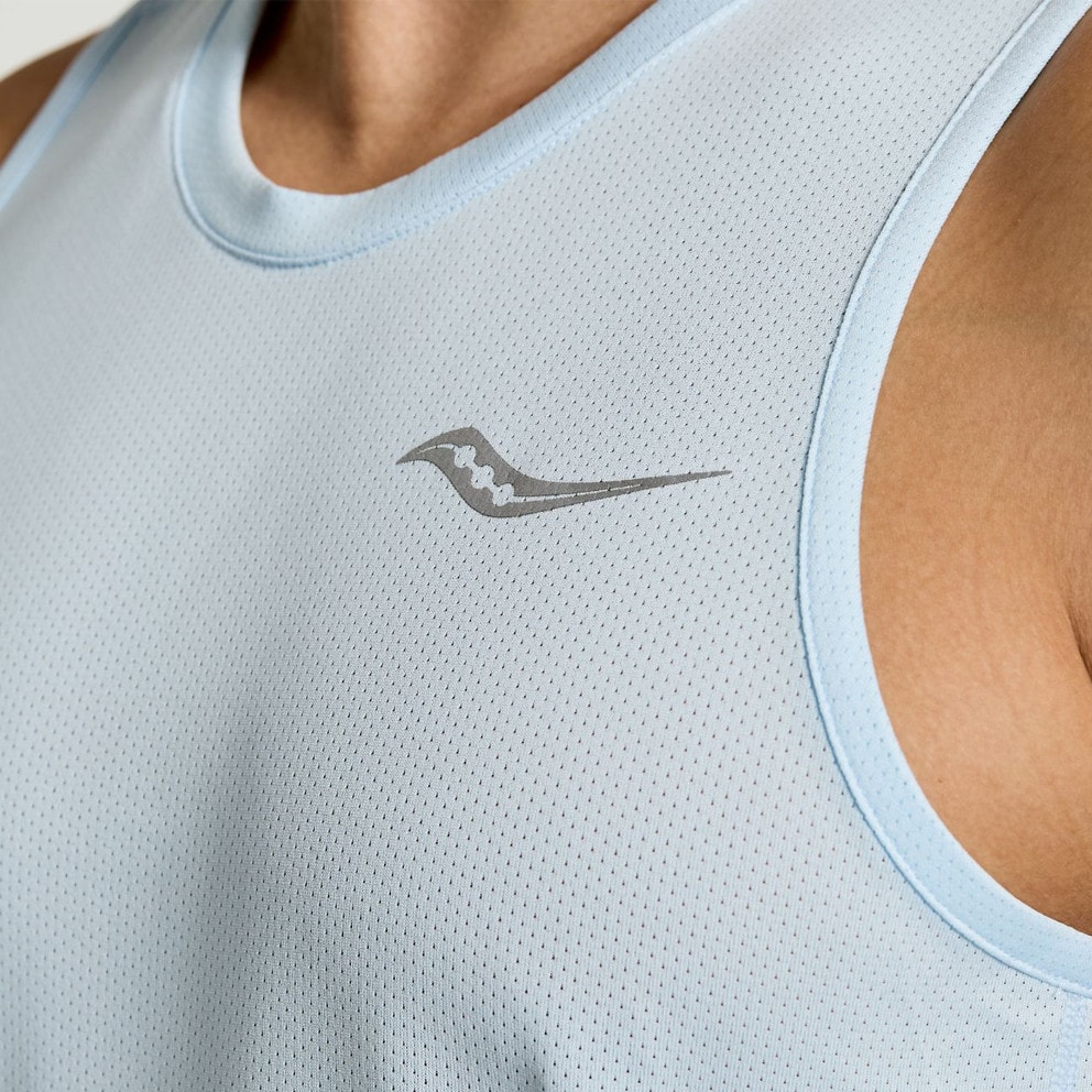 Saucony Stopwatch Singlet Ανδρική Αμάνικη Μπλούζα