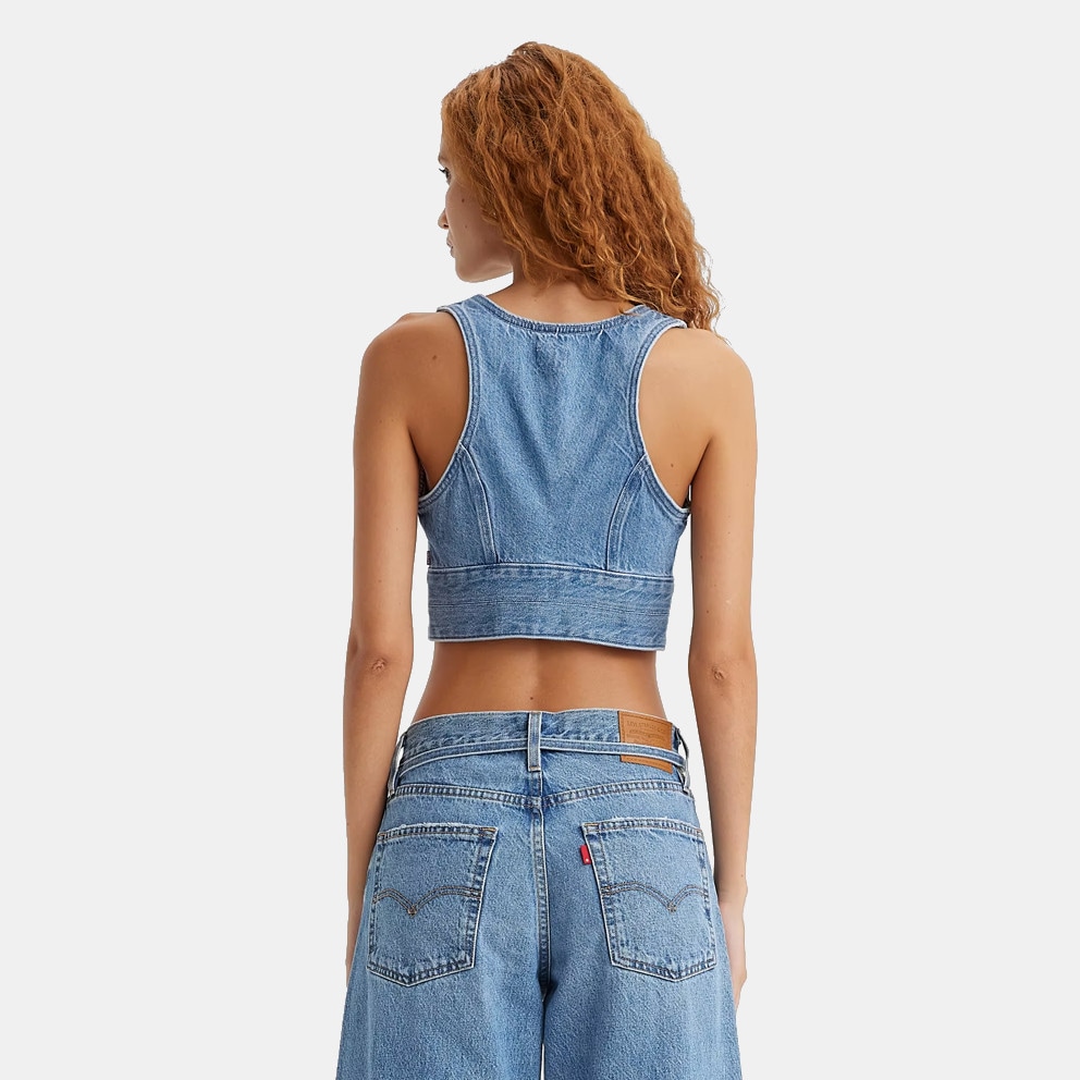 Levi's Raine Denim Γυναικείο Αμάνικο Crop Top