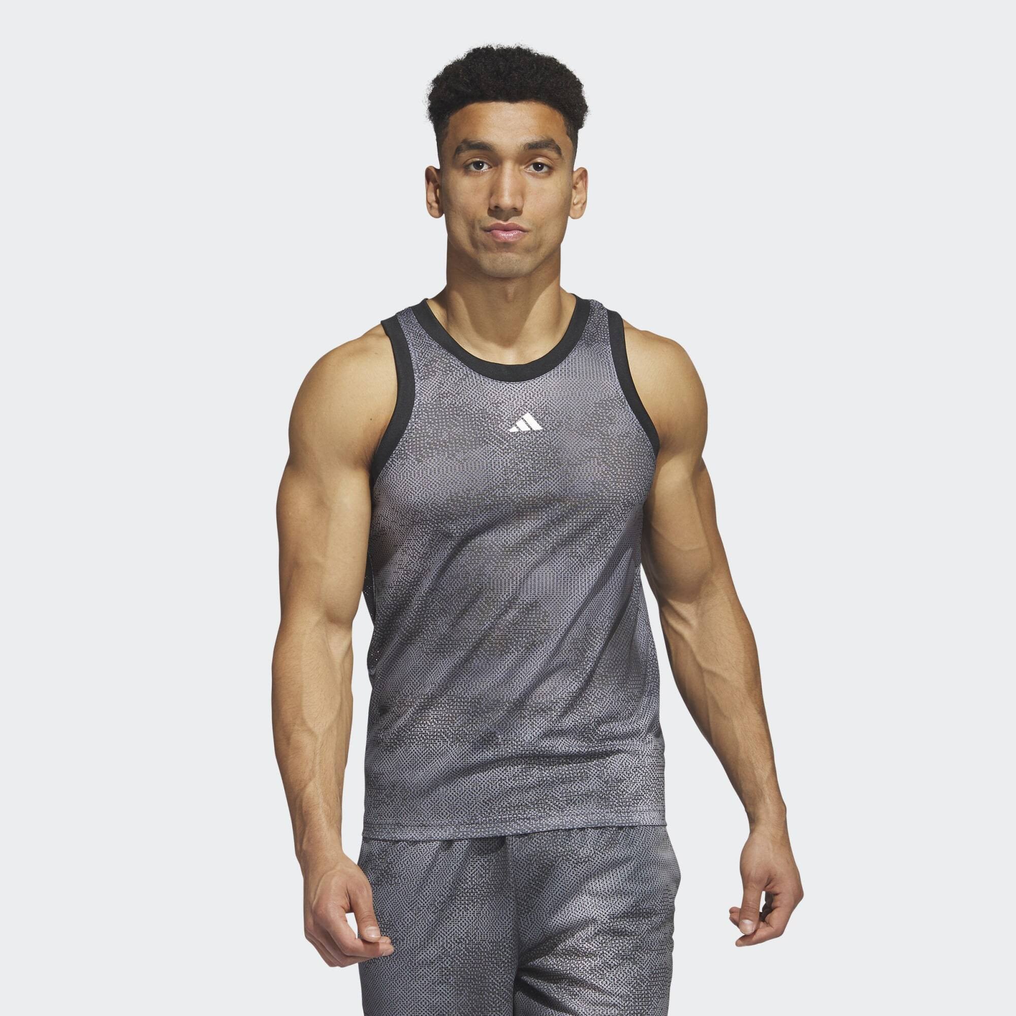 Adidas men's heathered tank top sale