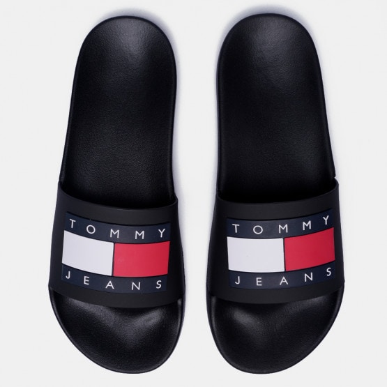 Tommy Jeans Flag Pool Men's Slides Black EM0EM01191-BDS