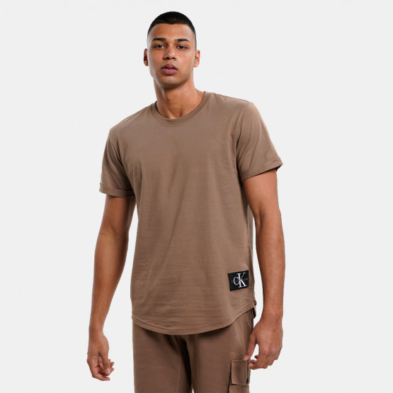 Calvin Klein Men's T - Shirt Brown J30J315319 - PE5 - Șlapi CALVIN KLEIN  JEANS Flat Sandal Twostraps Lth YW0YW00026 Bright White YAF