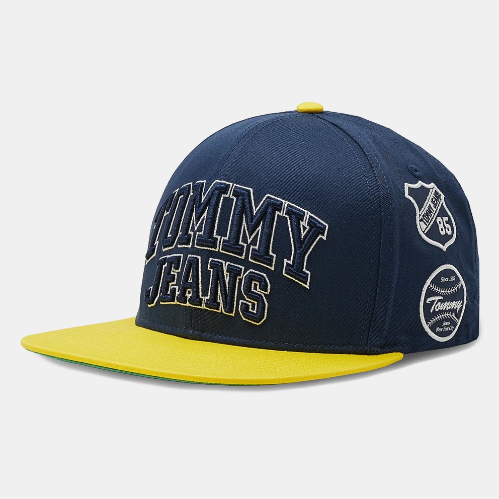 Boné Aberto Tommy Jeans Logo Aba Curva Azul - C87 - Tommy Jeans Heritage  Snapback Μen\'s Hat Multicolor AM0AM11106