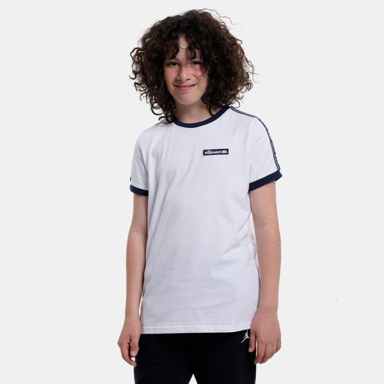 ellesse Striped Baseball T-Shirt In White