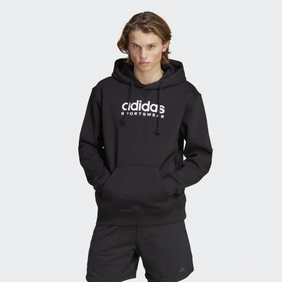 adidas All SZN Fleece Graphic Ανδρική Μπλούζα Με Κουκούλα