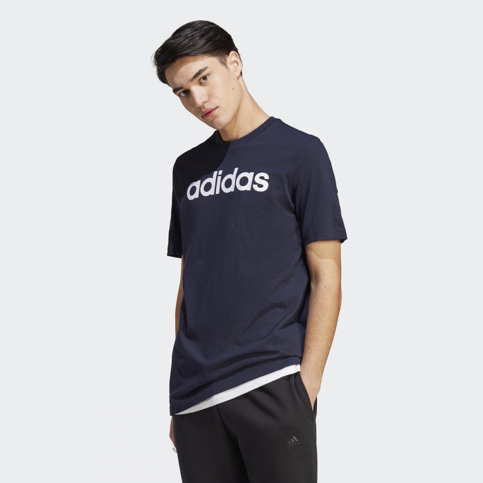 adidas track pants finish line dance shoes - adidas Performance Essentials  Linear Men's T - Shirt Blue IC9275