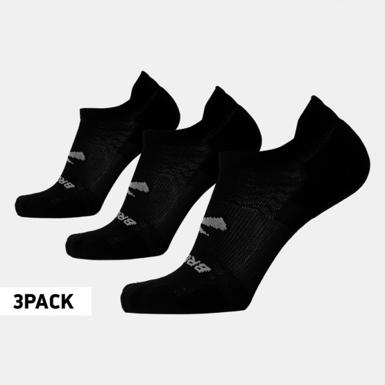 Brooks Run-In No Show 3-Pack Black Καλτσες Unisex
