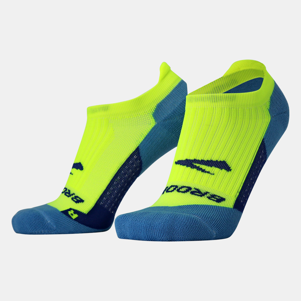 Brooks Ghost No Show Neon Yellow/Navy Καλτσες Unis