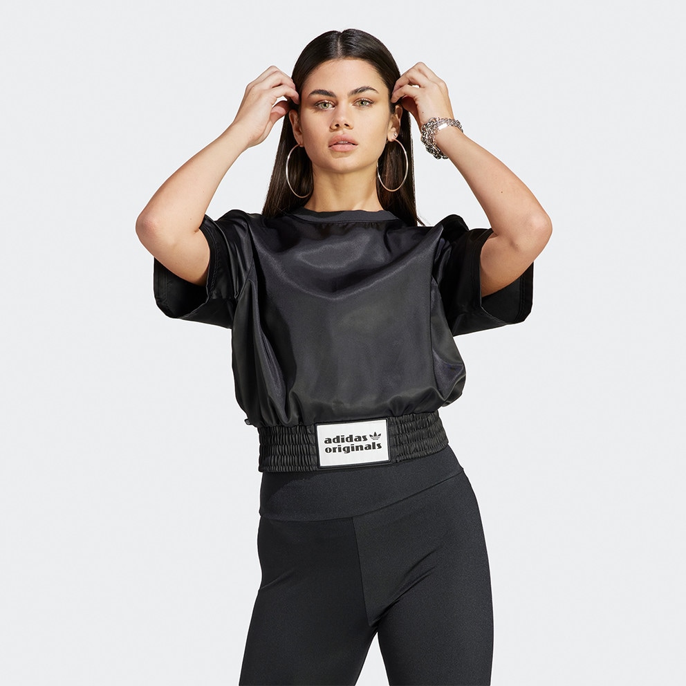 adidas Originals Satin Women\'s T - shirt Black IC8540 - Pharrell x adidas  NMD Hu PRD