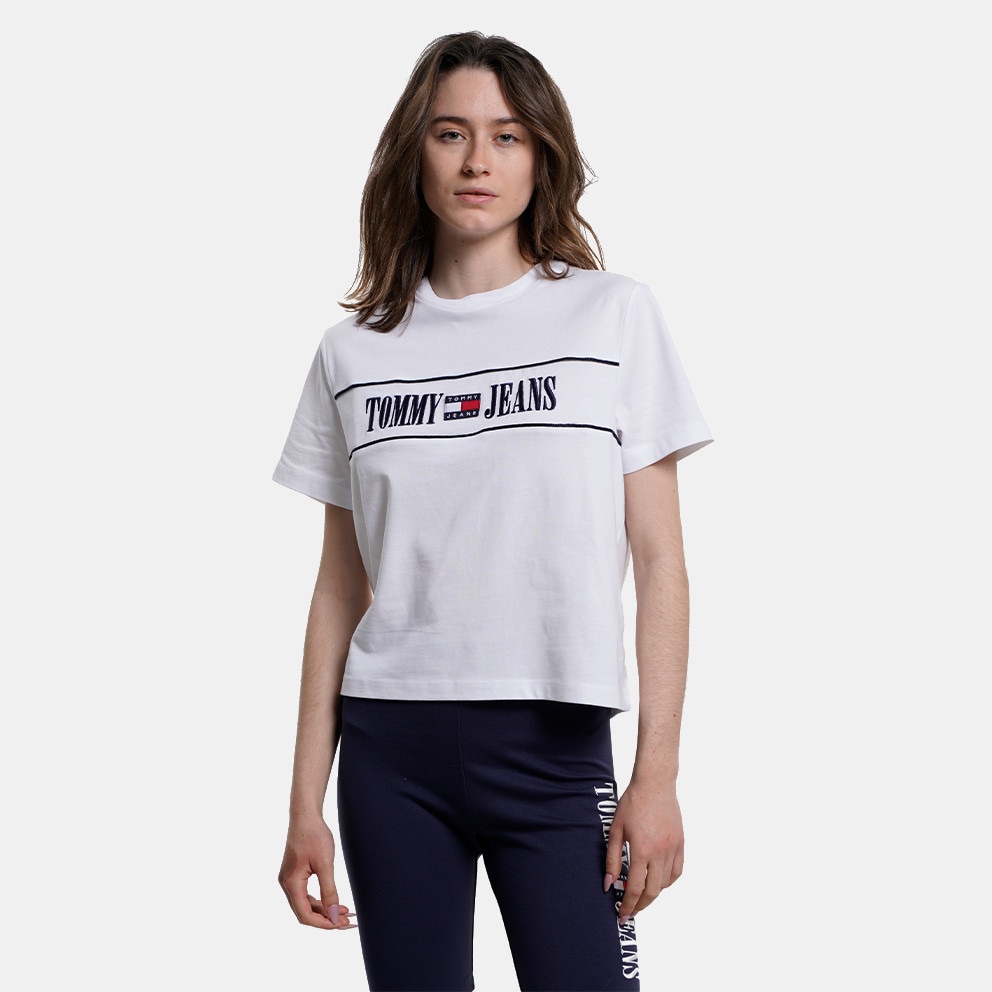 Shirt White DW0DW15651 - wellingtons tommy hilfiger corporate zipper  rainboot fw0fw06000 black bds - Tommy Jeans Women's T - YBR