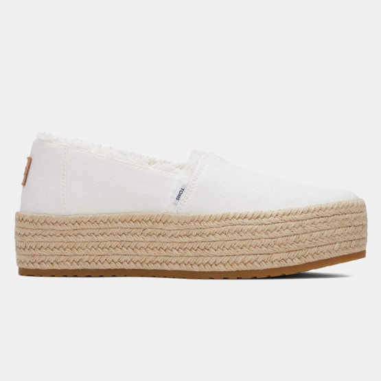 TOMS White Canvas Valcia Women’s Espadrilles