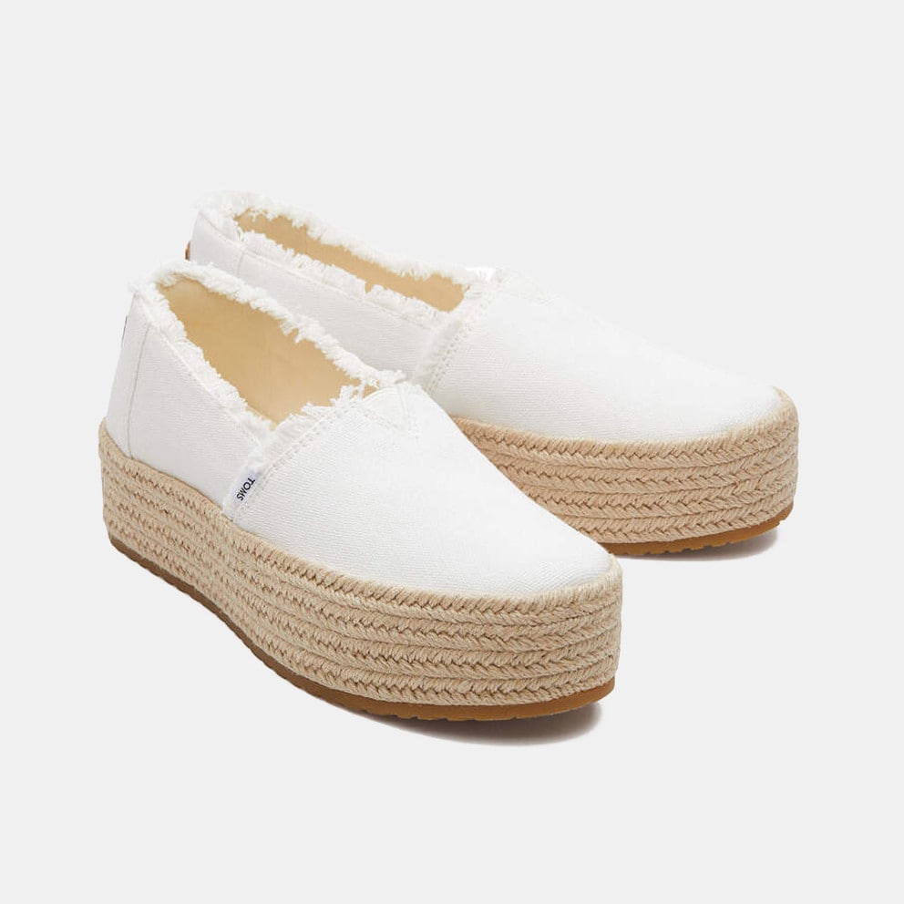 TOMS White Canvas Valcia Women’s Espadrilles