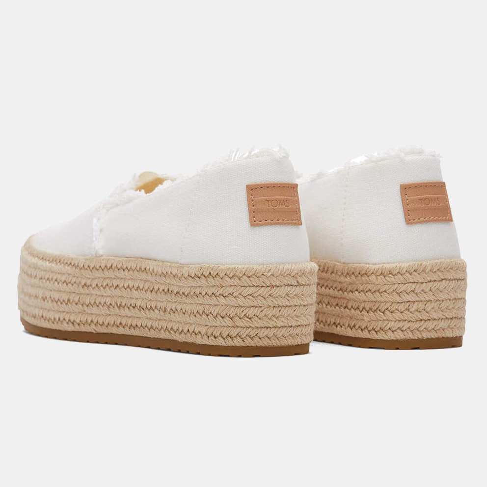 TOMS White Canvas Valcia Women’s Espadrilles