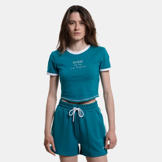 Guess Signature Crop Tee Μπλουζα Γυναικειο